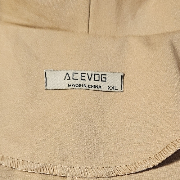 Acevog Tan Open Front Blazer Women’s XXL Draped Business Casual - Picture 6 of 6